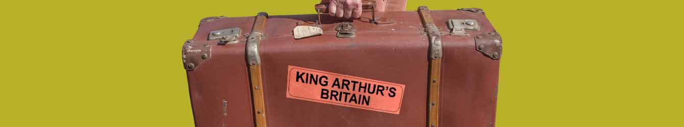 Artistic banner representing King Arthur's Britain Visit Here