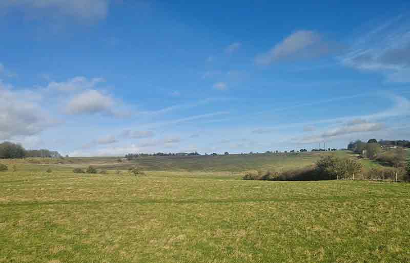 Earthworks in the landscape.